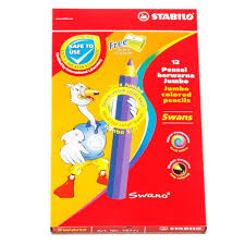 Swans Stabilo Jumbo Colored 12 Pencils