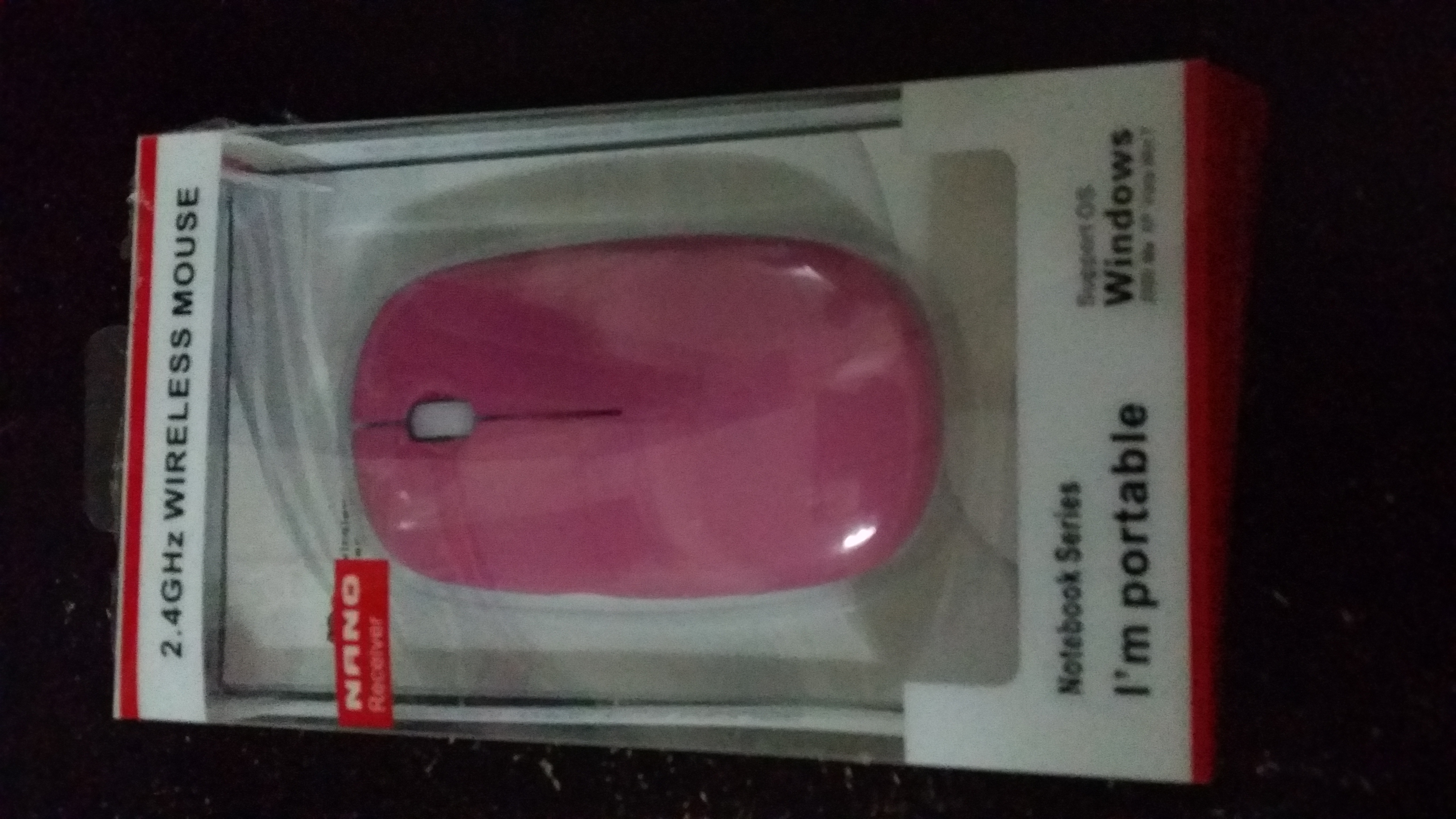 2.4Ghz Wireless Mouse-pink colour